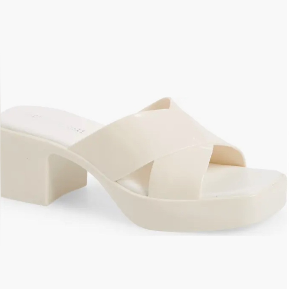 Jeffrey Campbell | cream Bubblegum Platform slide on sandal